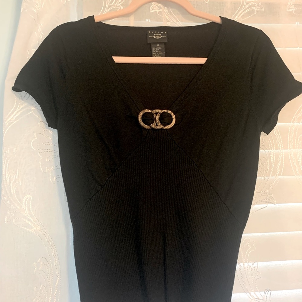 Black knit shirt